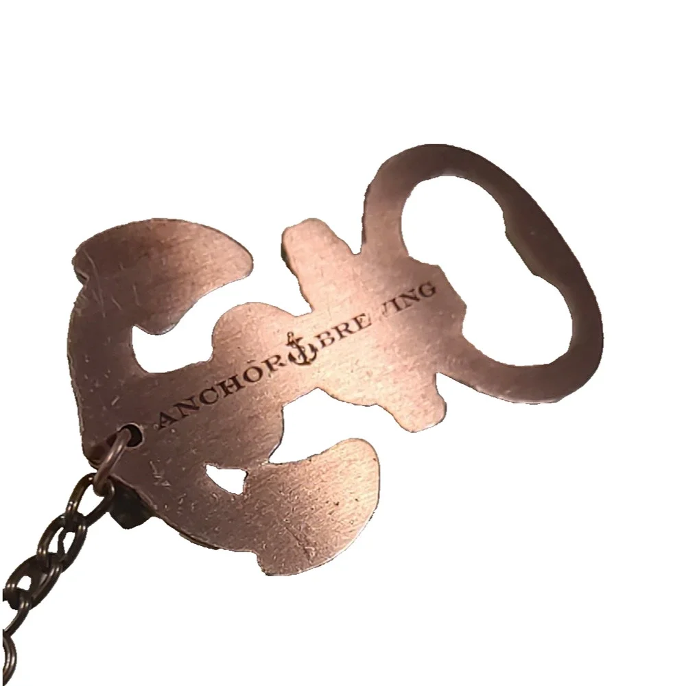Anchor Brewing Company Copper Tone Metal Bottle Opener Keychain